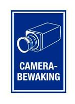 Waarschuwingsbord Camerabewaking PVC, Ophalen of Verzenden, Nieuw