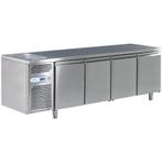 Koelwerkbank met 4 deuren met spoelbak links 224 x 70 x 85cm, Zakelijke goederen, Horeca | Keukenapparatuur, Verzenden, Nieuw in verpakking
