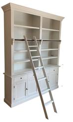Boekenkast wit met trap Kesteren 200 x 240cm, Huis en Inrichting, Kasten | Boekenkasten, Ophalen of Verzenden, Nieuw