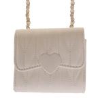 Schoudertasje - Ivoor met Hartje - Magneetsluiting - 13x13x7, Kleding | Dames, Trouwkleding en Trouwaccessoires, Ophalen of Verzenden