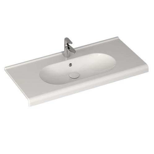 Wastafel Sanicare Q9 Inclusief Kraangat en Overloop 80x47cm, Doe-het-zelf en Verbouw, Sanitair, Overige typen, Nieuw, Ophalen of Verzenden