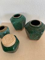 Gemberpot (4) - Aardewerk - Groene gemberpotten, Antiek en Kunst