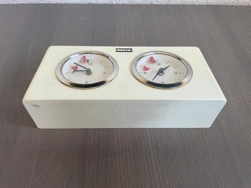 Schaakklok - Art Deco Chroom, Koper, Plastic - 1950-1960 -, Antiek en Kunst, Curiosa en Brocante