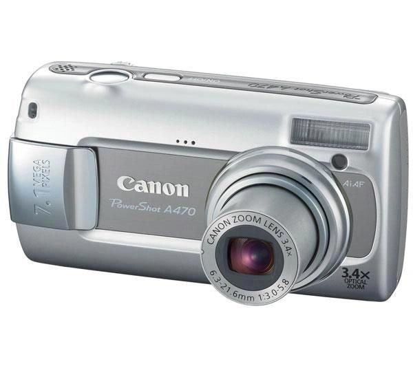 Canon PowerShot A470 Digitale Compact Camera - Zilver, Audio, Tv en Foto, Fotocamera's Digitaal, Zo goed als nieuw, Verzenden