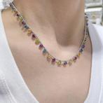 ***Geen veilingminimum*** Fijn zilveren Tutti Frutti ketting