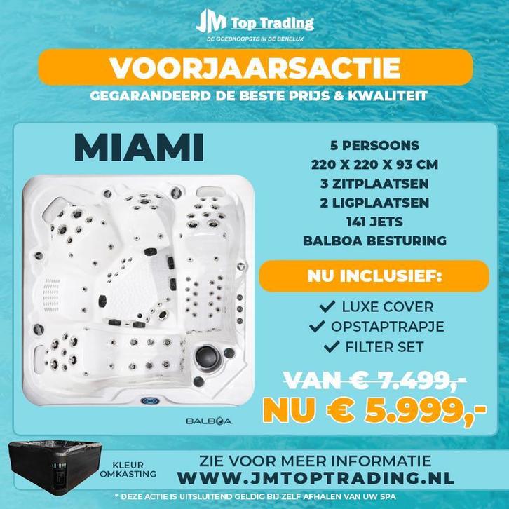 Nieuw Jacuzzi Balboa 220x220 141Jets 4 pompen 3pk incl cover, Tuin en Terras, Bubbelbaden en Hottubs, Vast, Nieuw, Afdekzeil, Filter
