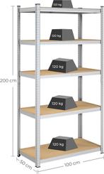 Legplank- Kelderplank-200 x 100 x 50 cm-tot 600 kg, 5 verste, Doe-het-zelf en Verbouw, Hout en Planken, Ophalen, Nieuw, Plank