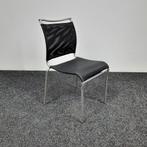 Kantinestoel Aluminium/Zwart, Huis en Inrichting, Stoelen, Ophalen of Verzenden, Gebruikt