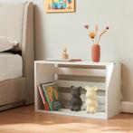 [en.casa] Bijzettafel Rønde 43x64x33 cm wit, Huis en Inrichting, Tafels | Bijzettafels, Verzenden, Nieuw