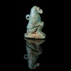 Oud-Egyptisch Faience bavianenamulet (Zonder Minimumprijs)