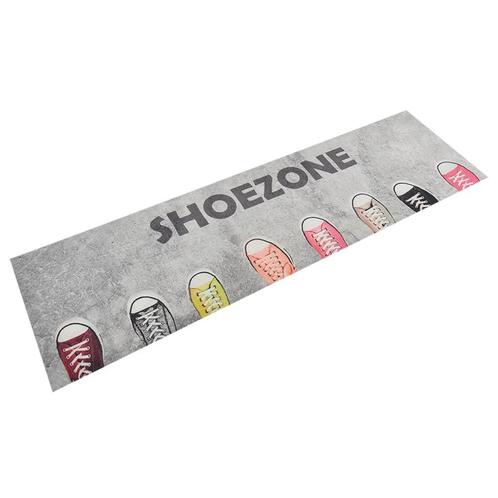 vidaXL Keukenmat wasbaar shoezone-print 45x150 cm fluweel, Tuin en Terras, Deurmatten, Nieuw, Verzenden