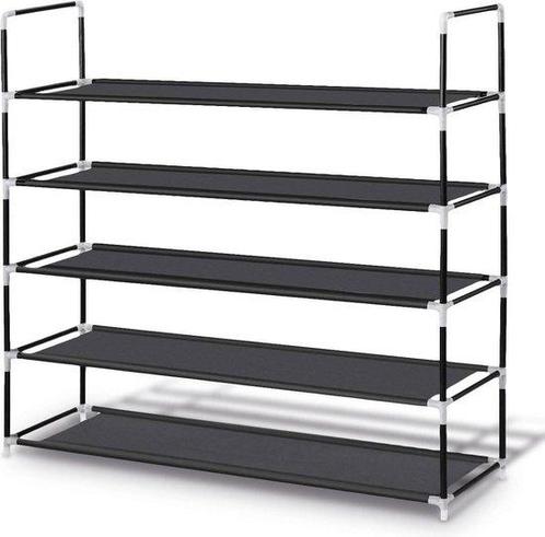 LifeGoods Schoenenrek 5 Laags - Kunststof - Zwart ( verpa..., Doe-het-zelf en Verbouw, Kratten en Dozen, Verzenden