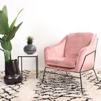 Antonio fauteuil velvet roze, Huis en Inrichting, Stoelen, Nieuw, Ophalen of Verzenden