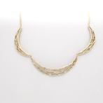 Gouden collier met vaste hanger | 49,5 cm (ketting), Ophalen of Verzenden, Gebruikt, Overige kleuren, Goud