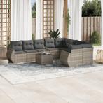 vidaXL 10-delige Loungeset met kussens poly rattan, Tuin en Terras, Verzenden, Nieuw, Rotan, Loungeset