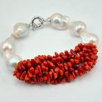 Bloedkoraal - Zilver - Armband - MIDDELLANDSE ZEE KORAAL, Nieuw
