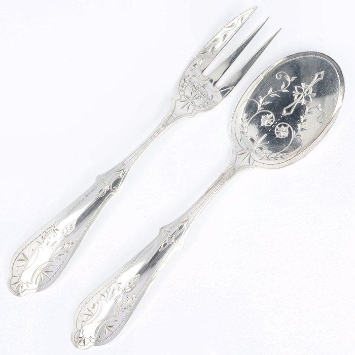 J.M. van Kempen - Gember Couvert - Bestekset (2) - .833, Antiek en Kunst, Antiek | Goud en Zilver