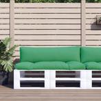 vidaXL Palletkussens 2 st stof groen, Huis en Inrichting, Woonaccessoires | Kussens, Verzenden, Nieuw, Groen