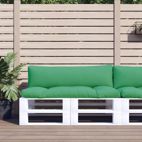 vidaXL Palletkussens 2 st stof groen, Huis en Inrichting, Woonaccessoires | Kussens, Groen, Nieuw, Verzenden