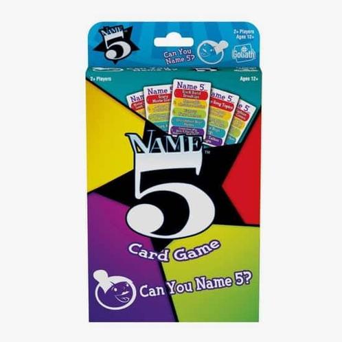 Goliath Name 5 Card Game - Kaartspel - Trivia - Kun je er, Kinderen en Baby's, Speelgoed | Overig, Zo goed als nieuw, Ophalen of Verzenden