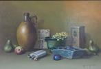 Jef van de Gehuchte (1946) - Stilleven met fruit, drinkbus,