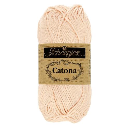 Scheepjes Catona - 10g - 255 Shell, Hobby en Vrije tijd, Breien en Haken, Breien of Haken, Nieuw, Wol of Garen, Ophalen of Verzenden