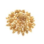 Gouden Zeeuwse broche (zilver, zeeuws knopje, gouden broche), Ophalen of Verzenden, Gebruikt, Overige kleuren, Goud