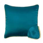 kussen satijn petrol 45x45cm, Huis en Inrichting, Woonaccessoires | Overige, Verzenden, Nieuw