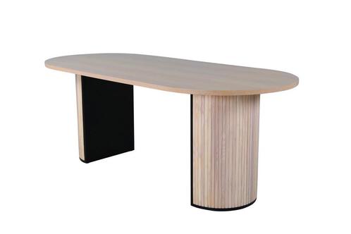 Eettafel - Rika - 200x90 cm - Whitewash - Jörn, Huis en Inrichting, Tafels | Eettafels, Nieuw, Verzenden