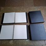accessoires - 2 luxe Lindner-T albums (zwart), elk met, Gestempeld