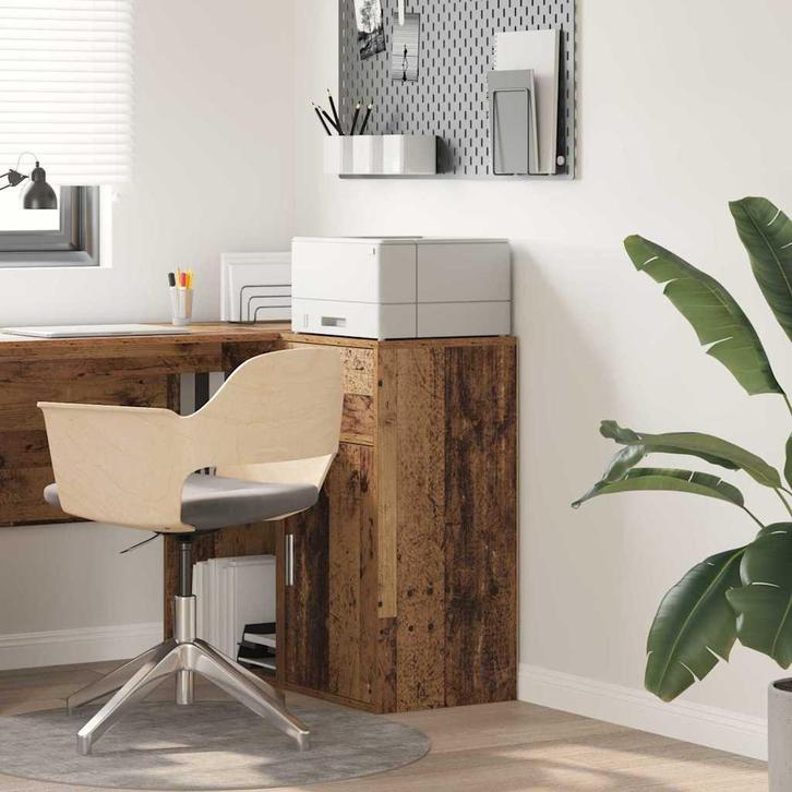 vidaXL Dressoir met lade Oud hout 38 x 34,5 x 75 cm Bewerkt, Huis en Inrichting, Kasten | Dressoirs, Nieuw, Minder dan 50 cm, Overige houtsoorten