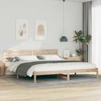 vidaXL Bedframe met hoofdeinde Bruin 180 x 210 cm Massief, Huis en Inrichting, Slaapkamer | Bedden, Verzenden, Nieuw, Bruin, Hout