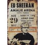 Wandbord - Ed Sheeran – Amalie Arena Florida 2017, Verzamelen, Nieuw, Ophalen of Verzenden, Poster, Artwork of Schilderij