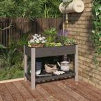 vidaXL Plantenbak verhoogd met schap 100x50x75 cm HKC, Tuin en Terras, Bloembakken en Plantenbakken, 100 cm of meer, Verzenden