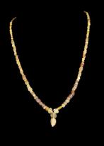Oud-Romeins Geel Glas Kralenketting (Zonder minimumprijs), Antiek en Kunst