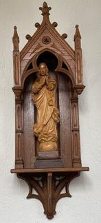 Kabinet - Eik, Lindehout - Gotisch kabinet & Madonna, Antiek en Kunst