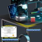 Hoekbureau - Bureau - 120x80 cm - L-vormig - Zwart - Sattire, Huis en Inrichting, Bureaus, Verzenden, Zo goed als nieuw
