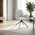 Draaibare fauteuil Daya, gestoffeerd - lichtgrijs, Set van 6, Verzenden, Nieuw