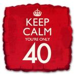 Keep calm youre 40 ballon - Folie Ballonnen, Verzenden, Nieuw