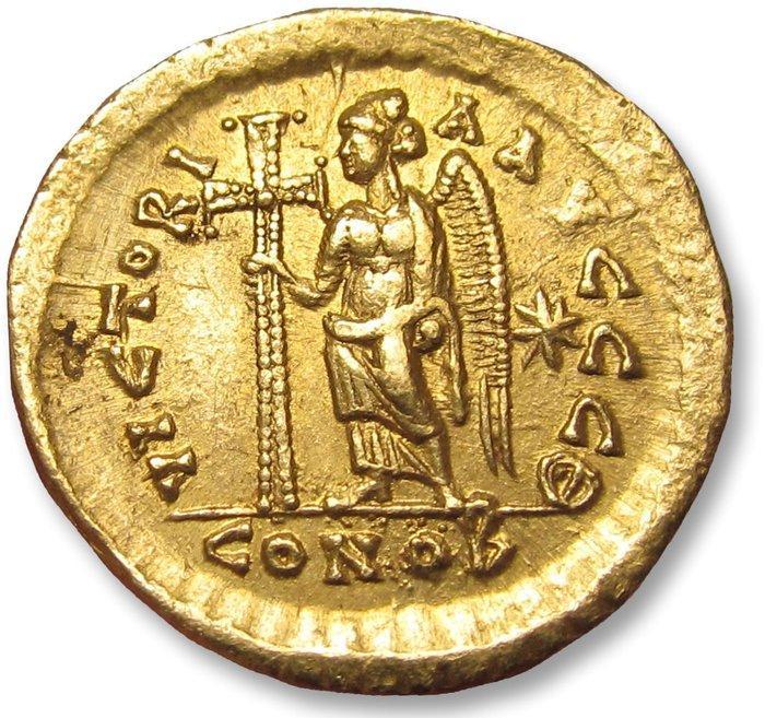 Romeinse Rijk. Leo I the Thracian (AD 457-474). Solidus, Postzegels en Munten, Munten | Europa | Niet-Euromunten