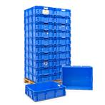 Stapelbak kunststof  L: 800, B: 600, H: 200 (mm) blauw, Doe-het-zelf en Verbouw, Kratten en Dozen, Nieuw, Ophalen of Verzenden