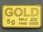 5 gram - Goud .999 - Valcambi, Switzerland, Postzegels en Munten, Edelmetalen en Baren