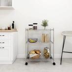 vidaXL Opbergrek met wielen 3-laags 150 kg 60x35x81 cm, Huis en Inrichting, Kasten | Stellingkasten, Verzenden, Nieuw