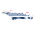 Zonnescherm Bitonto luifel handbediend met knikarm 250x200 c, Verzenden, Nieuw