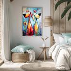 1144 - John Joseb Art schilderij, ook groot, honden abstract, Minder dan 50 cm, Verzenden, Nieuw, Schilderij