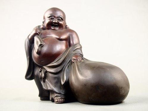 Hotei Boeddha, een van de zeven gelukkige goden - Brons -, Antiek en Kunst, Antiek | Overige Antiek