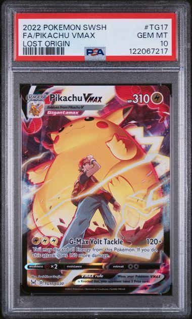 Pikachu VMAX (LOR TG17) PSA 10, Hobby en Vrije tijd, Verzamelkaartspellen | Pokémon, Nieuw, Ophalen of Verzenden