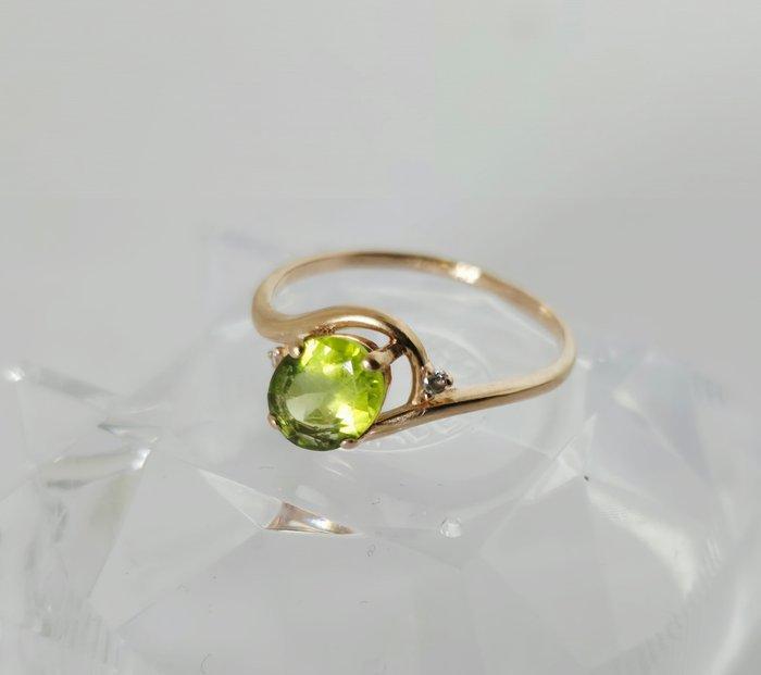 Zonder Minimumprijs - Ring - 14 karaat Geel goud - Peridot, Sieraden, Tassen en Uiterlijk, Ringen