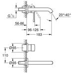 Wastafelkraan Grohe Essence Inbouwkraan M Supersteel (excl., Ophalen of Verzenden, Nieuw