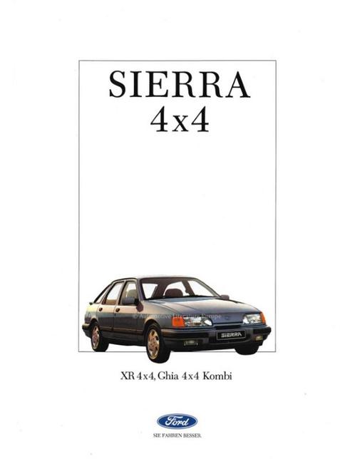 1988 FORD SIERRA 4X4 BROCHURE DUITS, Boeken, Auto's | Folders en Tijdschriften, Ford